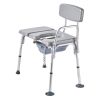 Bedside Commode Chair, 500 lbs Weight Capacity, 4-in-1 Portable Toilet and Raised Toilet Seat with Padded Seat and Backrest, Detachable 5L Bucket