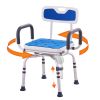 Swivel Shower Chair 360 Degree, Adjustable Shower Seat with Armrests and Backrest for Inside Shower or Bathtub