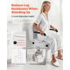 Raised Toilet Seat with Arms, 300 lbs Load Capacity, 3-Level Adjustable Height