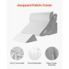 Wedge Pillow for Sleeping, 4 Pcs Adjustable Orthopedic Bed Wedge Set, Support Leg Neck Shoulder, Post Surgery Pillow for Back Pain, Acid Reflux