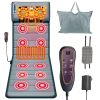 Full Body Electric Massage Mat with Heat Vibration Massage Pad Cushion Back Massage Mattress Chair Pad with Neck Massage Pillow with 10 Vibration Moto